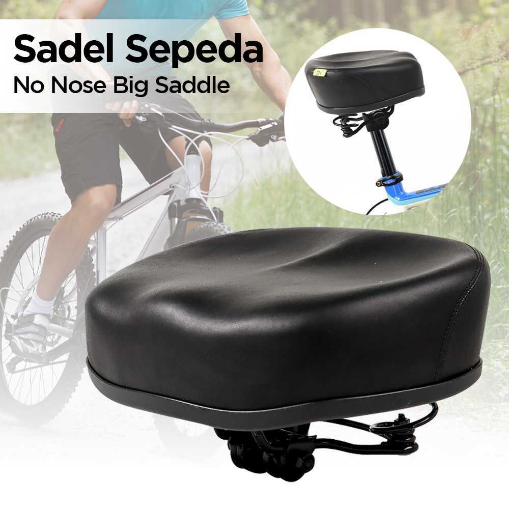 Yi Mart Sadel Sepeda PER Pegas Super Lebar Empuk GENIO Mini Lipat MTB Fixie Gunung High Quality