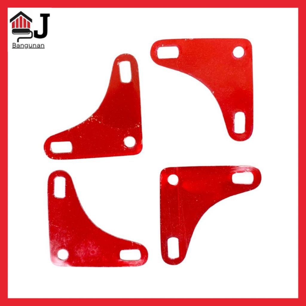 Plat Siku Lubang Rak Besi - Plat Siku Penyangga Tebal - Plat Segitiga Siku Untuk Rak Besi Lubang