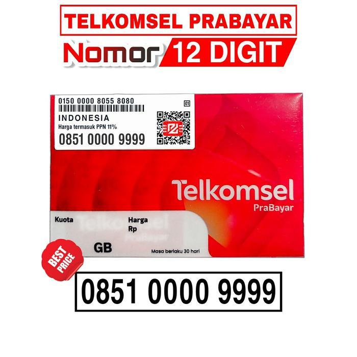 Nomor Cantik Telkomsel Prabayar Double Kuartet 0000 9999 - Telkomsel As 0851 0000 9999