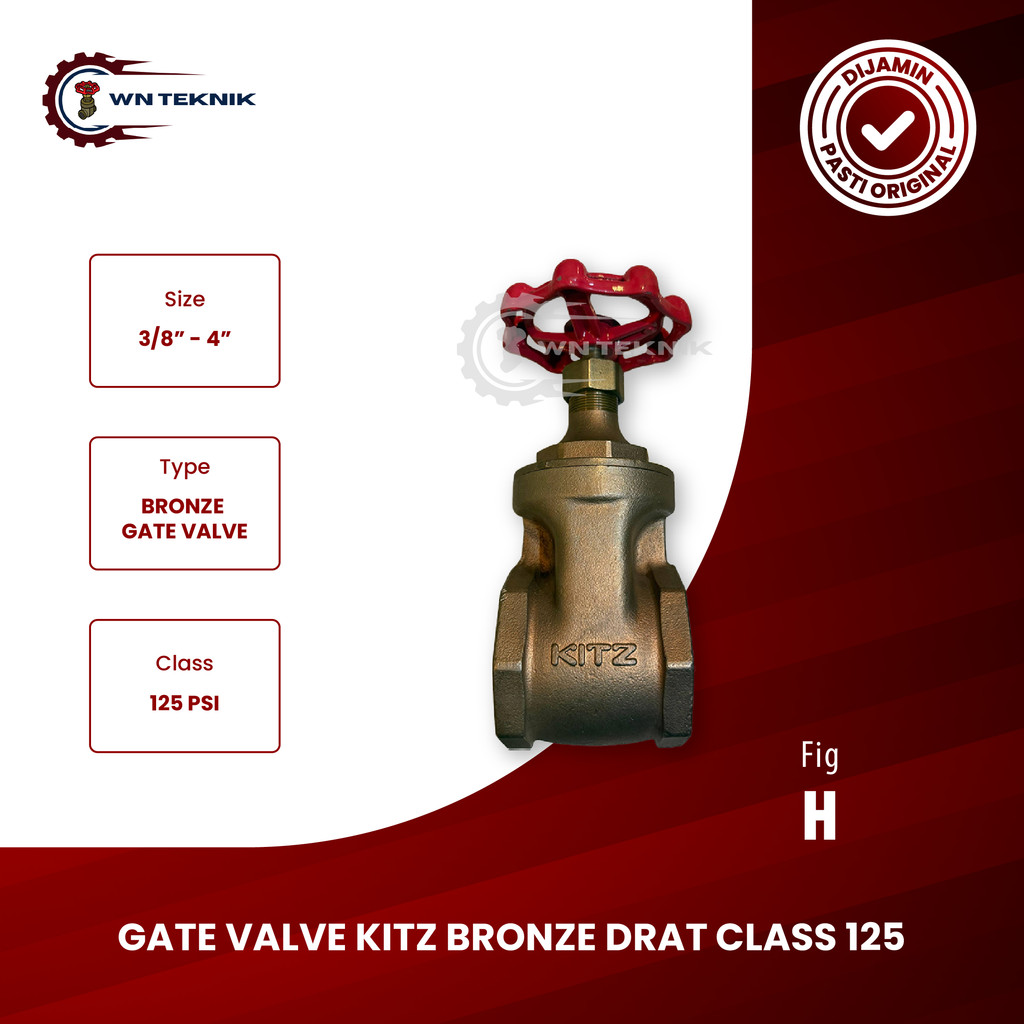 GATE VALVE KITZ 2 1/2" INCH BRONZE DRAT ORIGINAL