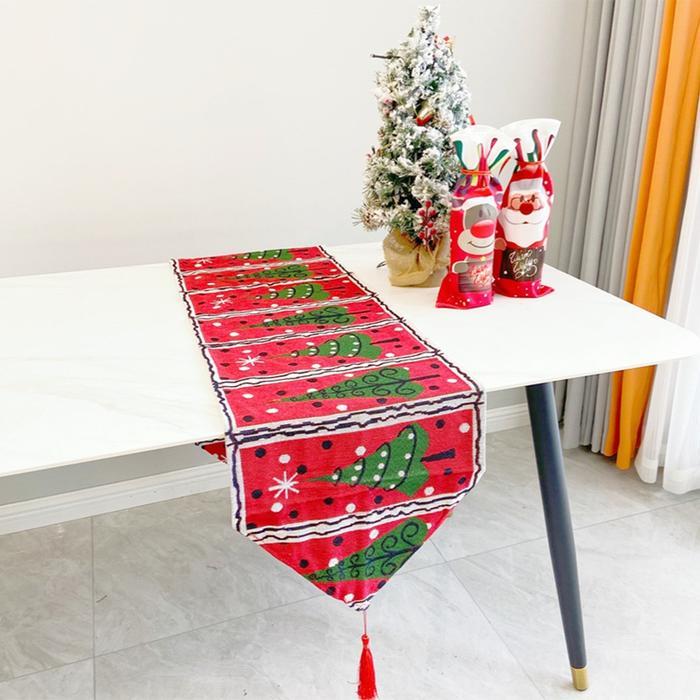Table Runner Natal (Taplak Meja Natal)-Dekorasi Natal-Taplak Motif Hiasan Kain