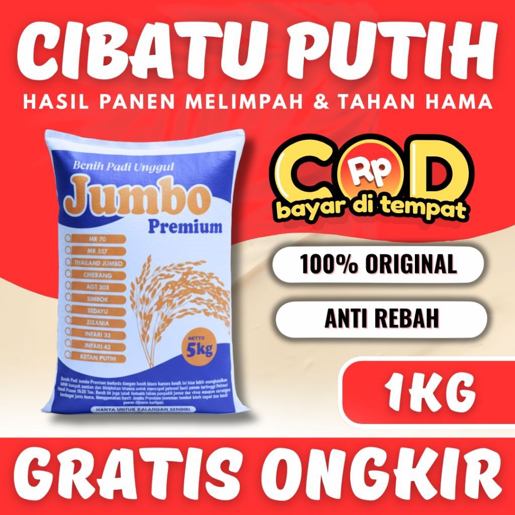 SANGHYANG SRI- Benih Padi CIBATU PUTIH Kemasan 1kg Original
