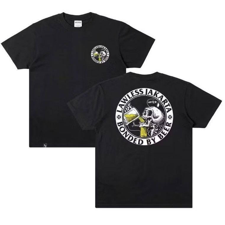 HOT Tshirt LAWLESS JAKARTA - BONDED BY BEER | Lawless Jakarta Official Merchandise