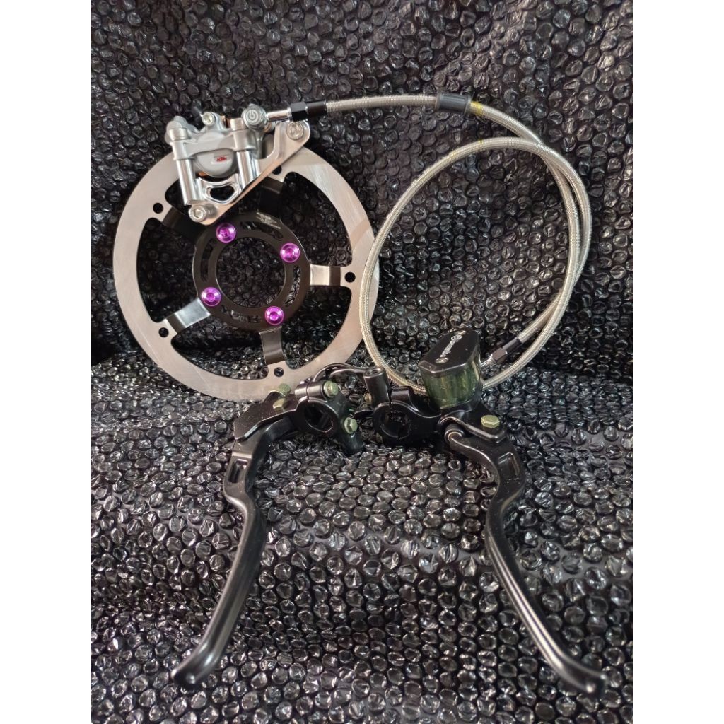 PAKET KALIPER KTM MINI KARISMA SUPRA CARBU + MASTER REM + DISC BUTA + SELANG