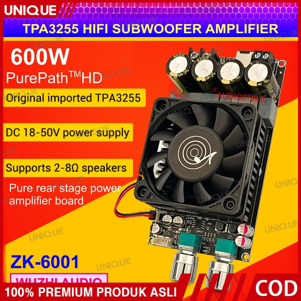 UNIQUE TPA3255 Amplifier Subwoofer 600W Class D Hifi High Power Original Wuzhi ZK-3002
