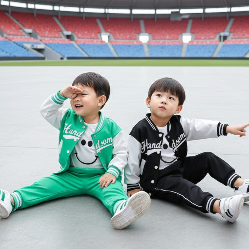 Setelan Sport Anak Laki Laki 6 Bulan - 5 Tahun Setelan Jaket Anak Laki Laki Import