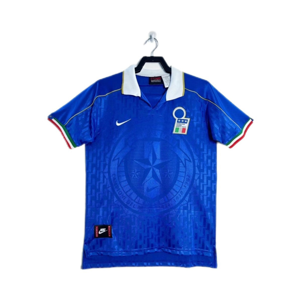 Jersey Olahraga Italia Kaus Seragam Sepak Bola Peringatan Klasik Retro Rumah 1995/Italia