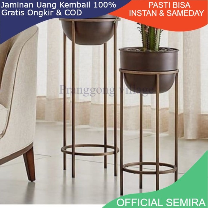 POT BUNGA BESI/STANDING POT BESI/RAK BUNGA MURAH/PLANTER TINGGI 70/RAK BUNGA BESI/RAK POT TANAMAN