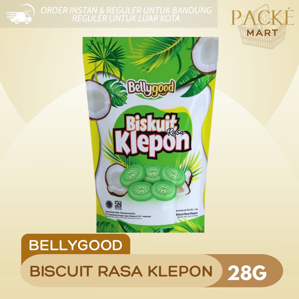 Bellygood Biscuit Klepon 28g / Biskuit Rasa Klepon / Kue Rasa Klepon / Snack / Cemilan Klepon