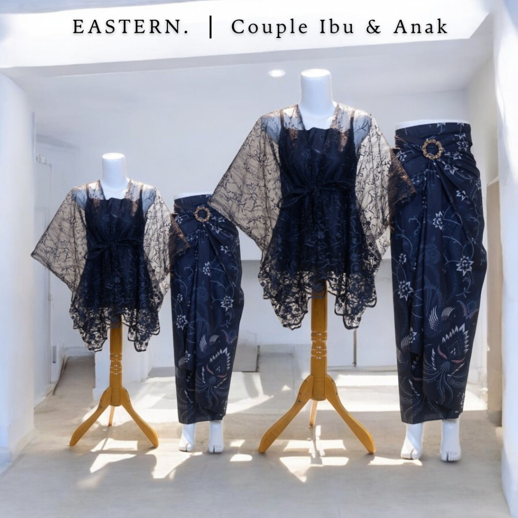 (Ibu& Anak) Kebaya Couple Ibu dan Anak Perempuan Modern Baju Kondangan Wanita Kekininan Batik