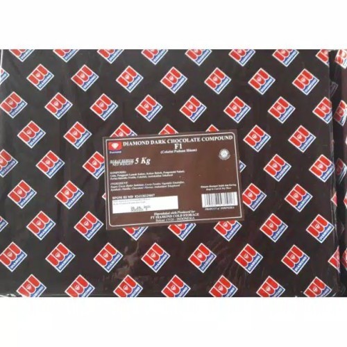 Diamond F1 Dark Chocolate Compound 5kg / Diamond F1 Coklat Batang 5kg