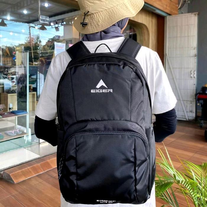 EIGER BASECAMP LITE 20 BACKPACK - Tas Ransel Laptop Backpack Tas Sekolah - Original - Black