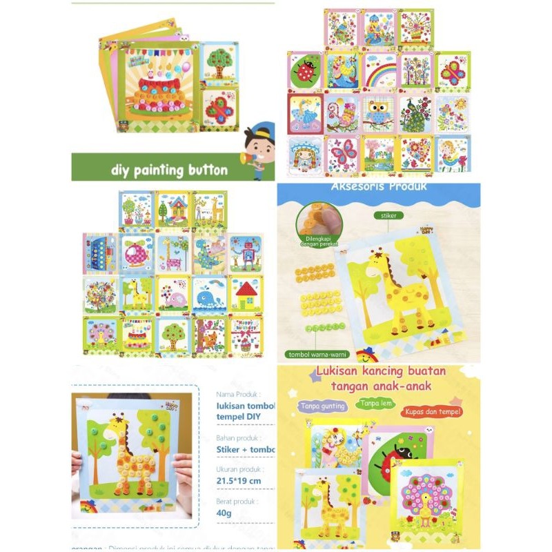 menempel kancing diy bermain anak