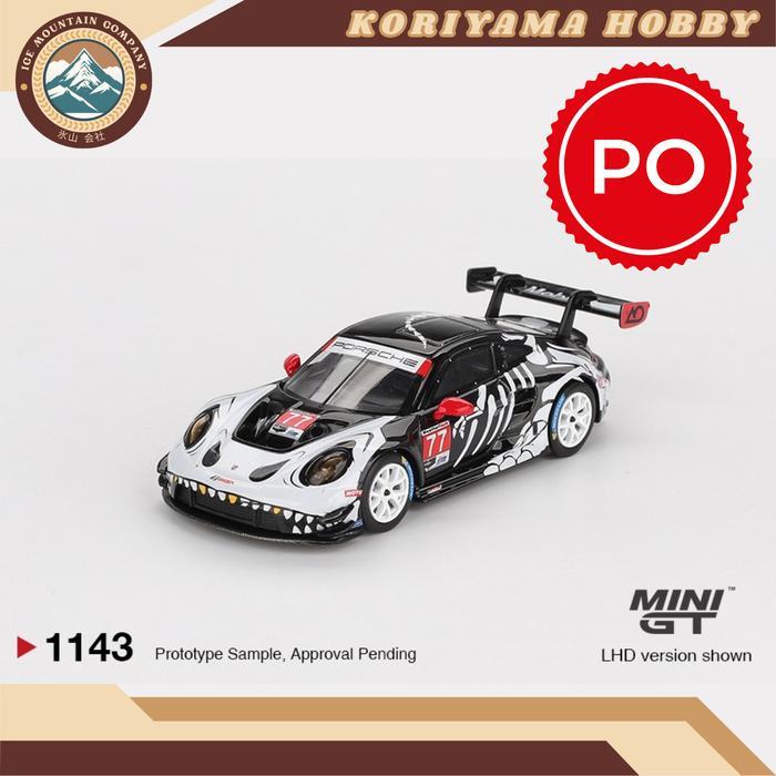 Mini GT 1143 Porsche 911 GT3 R #77 AO Racing 2025 IMSA  Petit Le Mans MiniGT - Surat PO Box