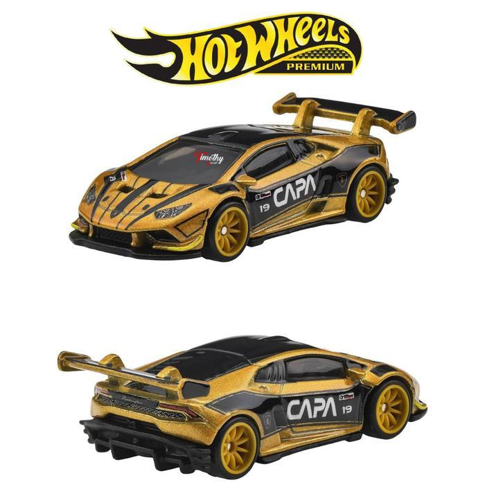 Hot Wheels Premium Pop Culture Lamborghini Huracan LP 620-20 Super Trofeo Gold Grand Turismo Balap