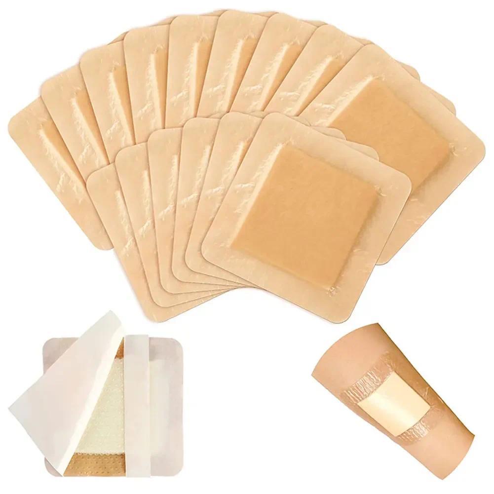 Self Adhesive Silicone Bedsore Pat Silicone Gel Foam Dressing for Elderly Hip Wound Polyurethane Foa