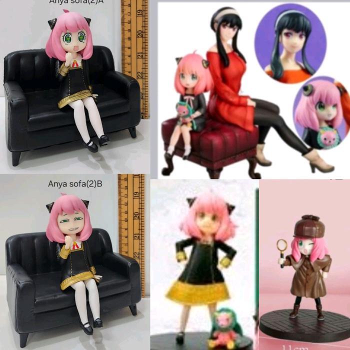 figure anya yor berdiri / duduk / anya bond pochita spy x family - anya yor