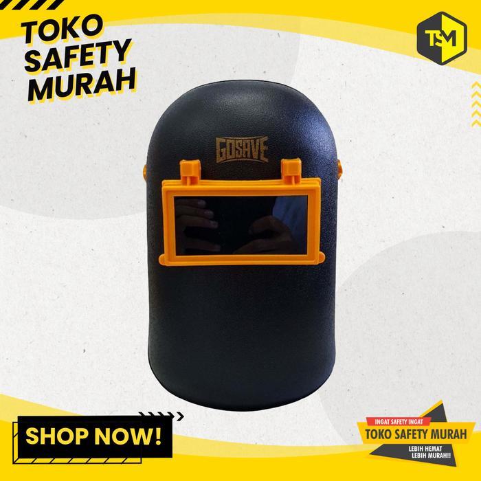 (Awa Tools Shop) Kedok Las GOSAVE Face Shield Welding Topi Helmet Topeng Las BEST - Gosave Biasa