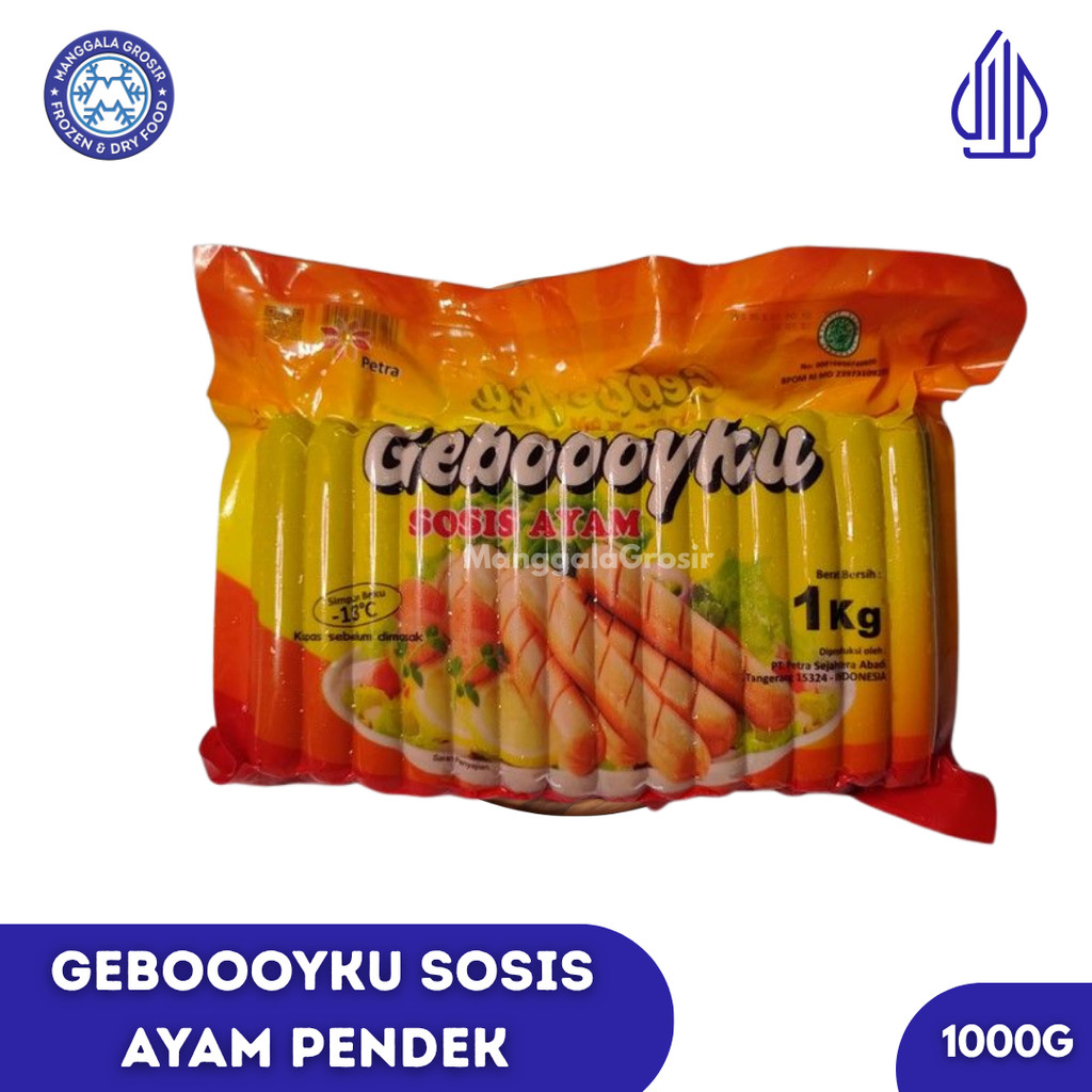 Geboyku Sosis Ayam Pendek 1000gr / Geboy / Geboyku / Geboooyku Sosis Murah