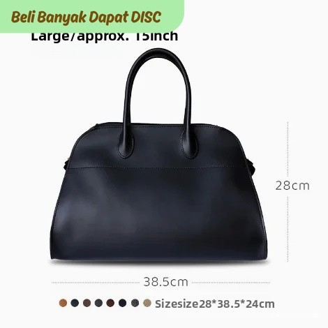 TTN Large Capacity Tote Bag Handbag Margaux15 Commuter Travel Bag Womens Crossbody Bag Leather Mater