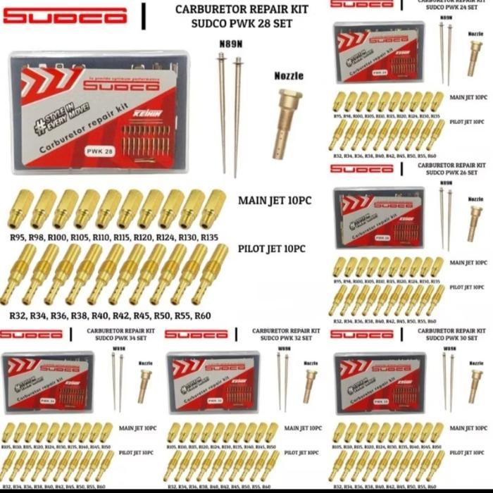 Pilotjet Mainjet Pilot Jet Main Jet Carbu Karbu Carburator PWK 24 26 28 30 32 34 SPUYER KIT PWK - PW