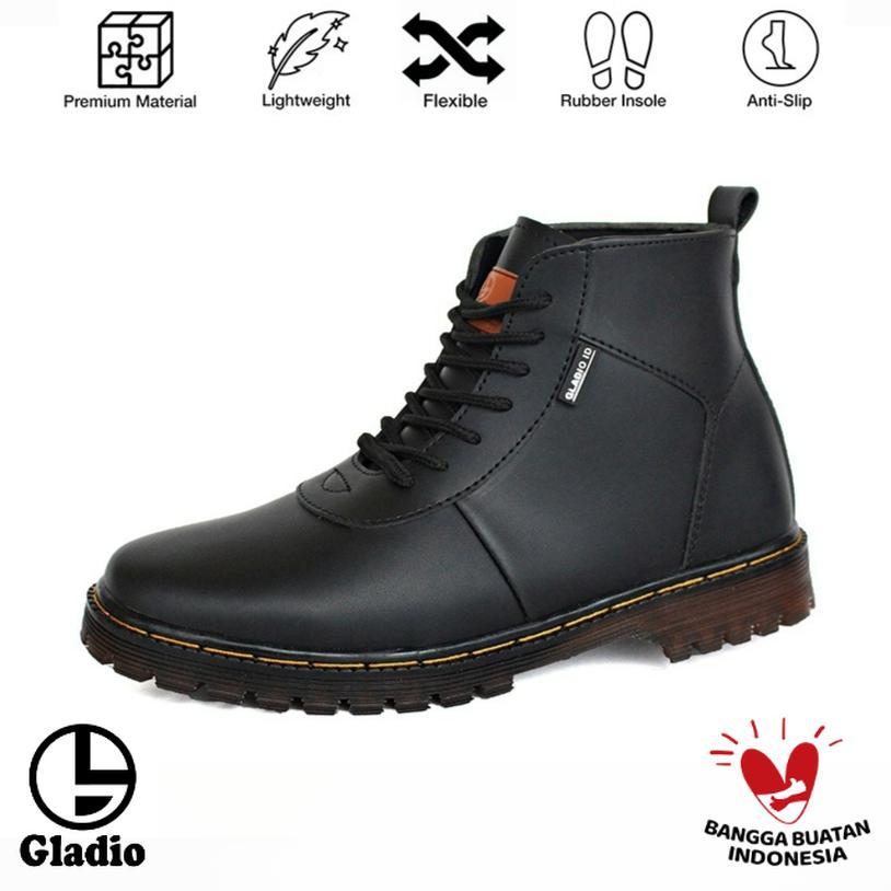 Gladio Footwear Sepatu Boot Pria Docmart Pria Sepatu Boots Kulit Asli Formal Original Gladio Omega H