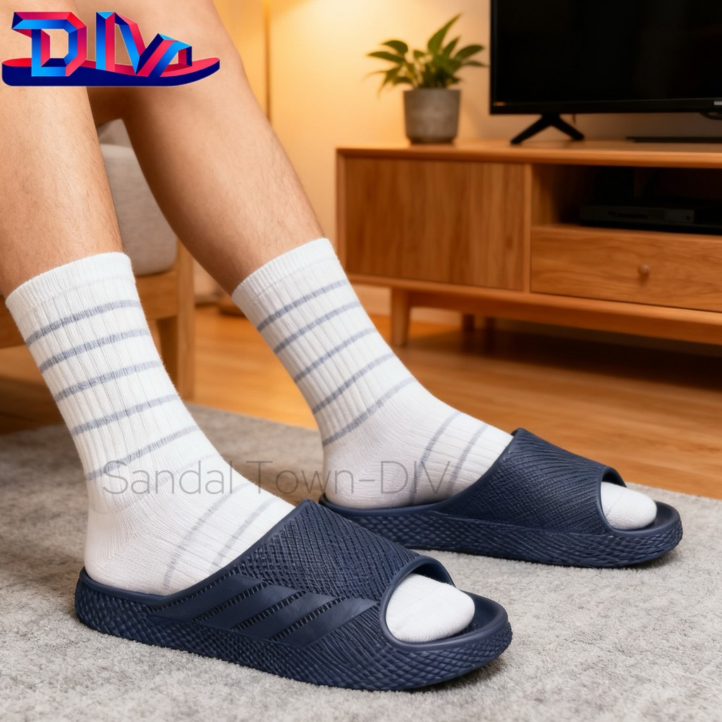 Sandal Pria Premium Model Korea Baim Comanier Sendal Flat Empuk Korea Terbaru
