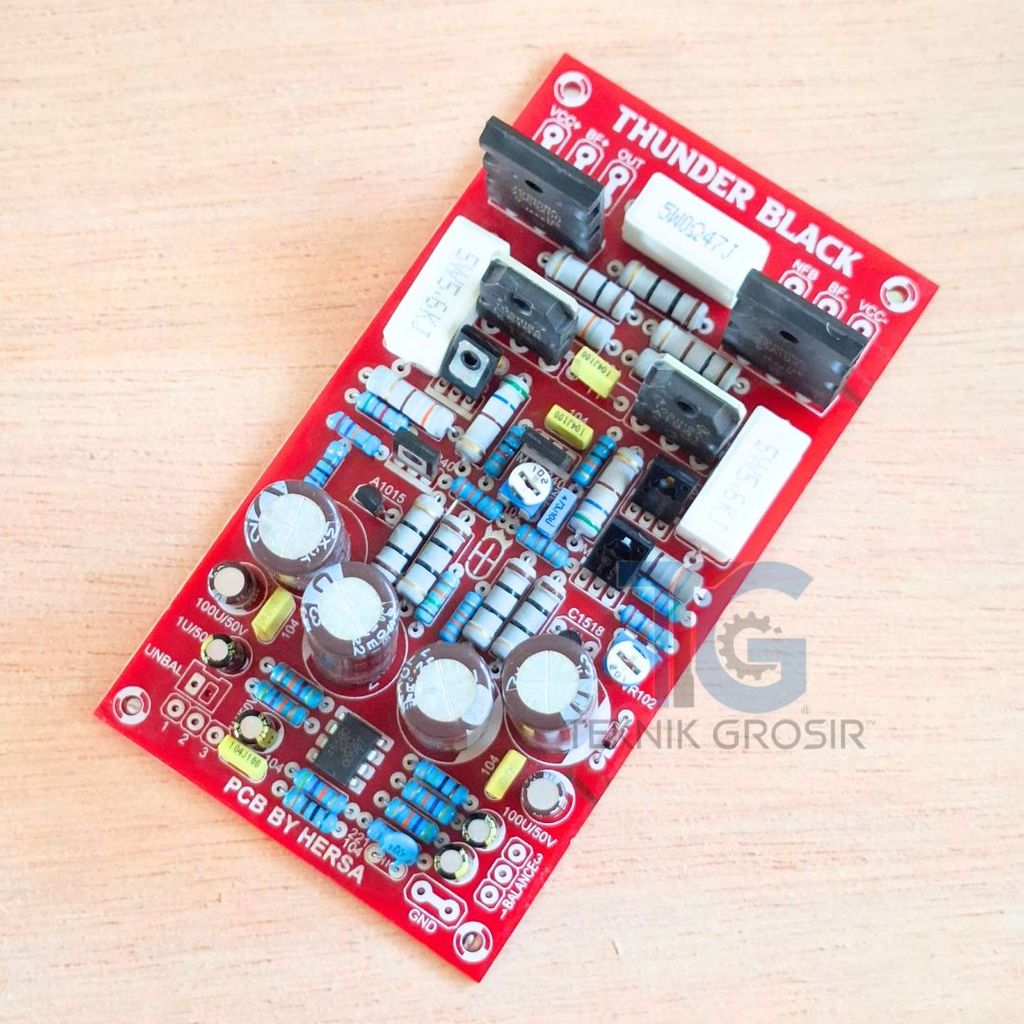Driver Ampli Mono Thunder Black PCB 13x7cm Transistor Toshiba C5198/A1941