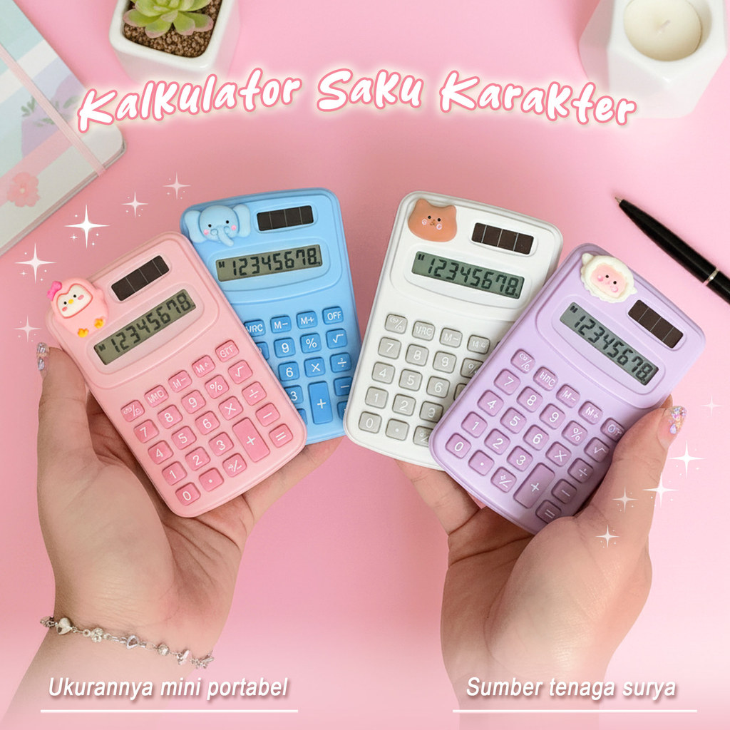 Kalkulator Minimalis 8 Digit / Calculator For School Untuk Sekolah / Mini Calculator