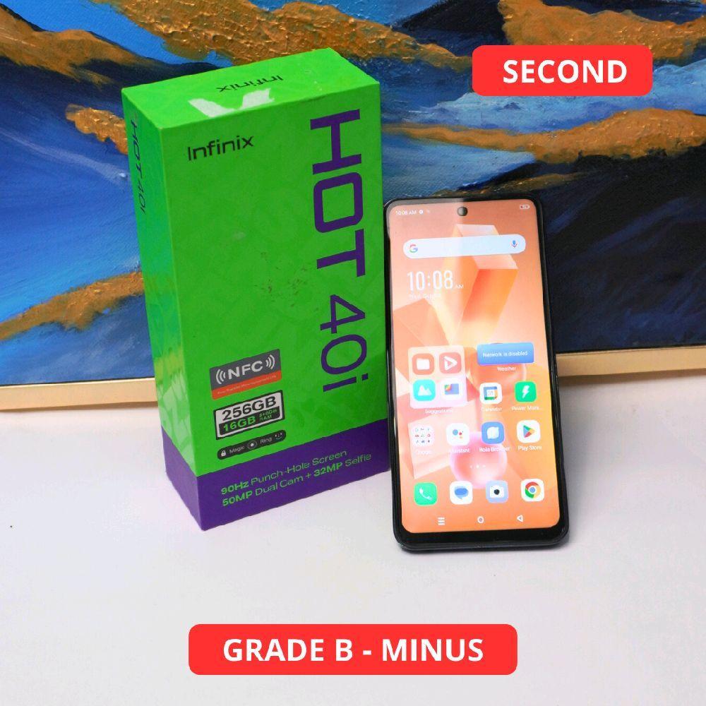 INFINIX HOT 40I 8/256 GB GRADE B - MINUS HP SECOND ORIGINAL SINAR MUTIARA CELL (75820)