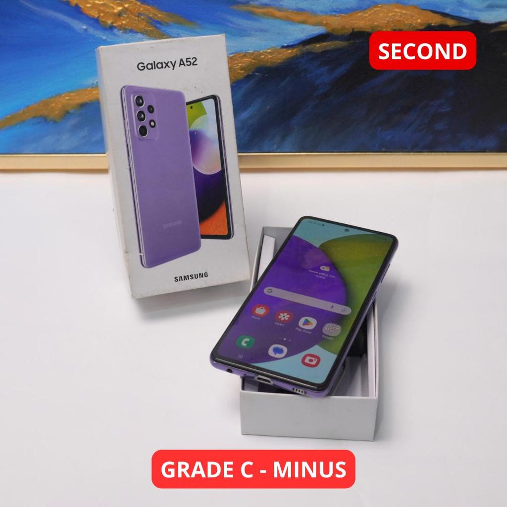 SAMSUNG A52 8/128 GB GRADE C - MINUS HP SECOND ORIGINAL SINAR MUTIARA CELL