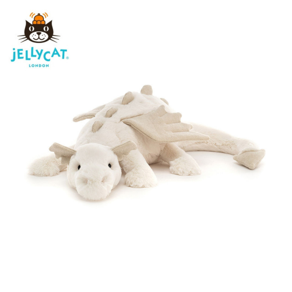 Discount Jellycat Snow Dragon 100% Original Jellycat Stuffed Toy Holiday Gift [Duty-Free Fast