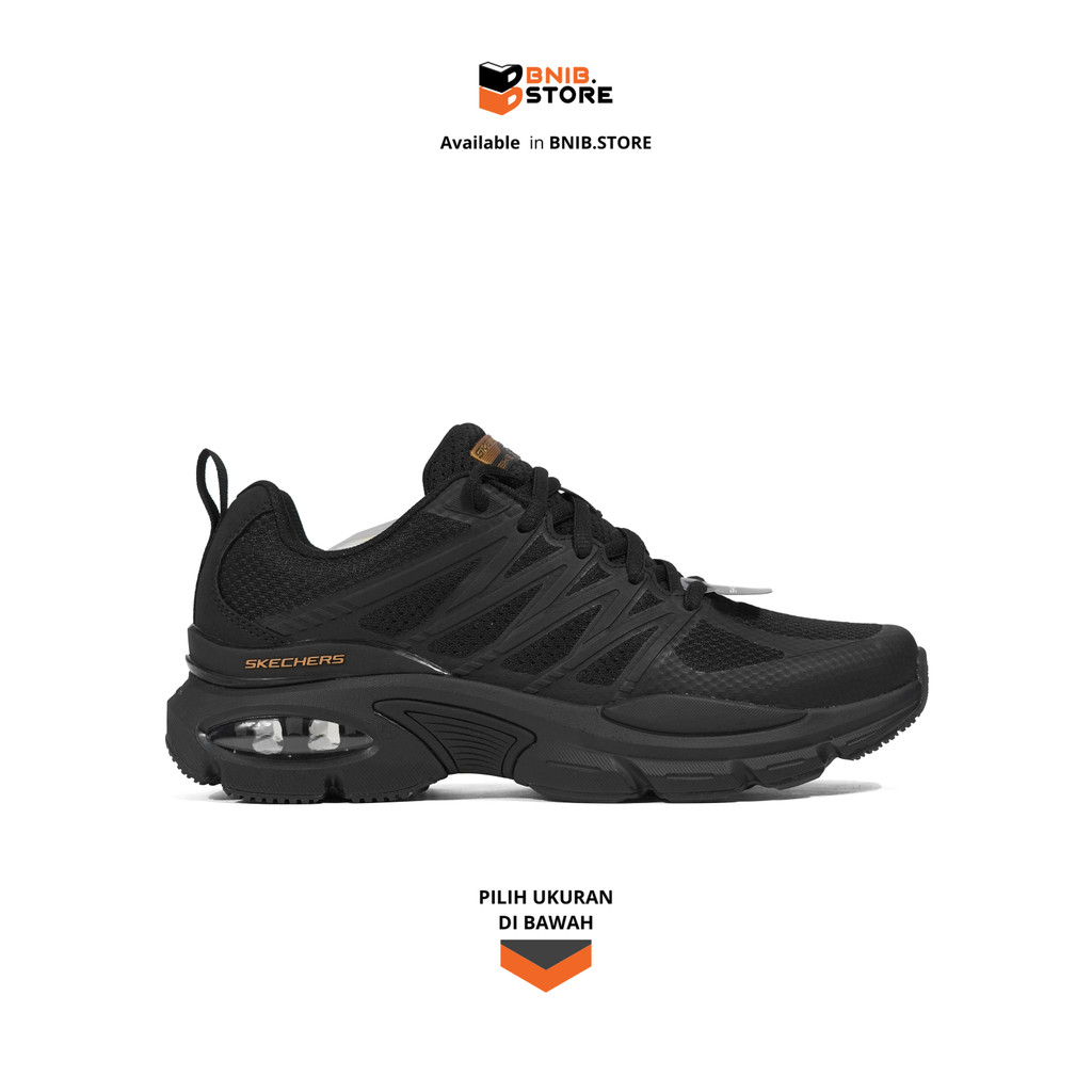 Sepatu Lifestyle Pria Skechers Skech-Air Ventura Revell Full Black [232657BBK] Original