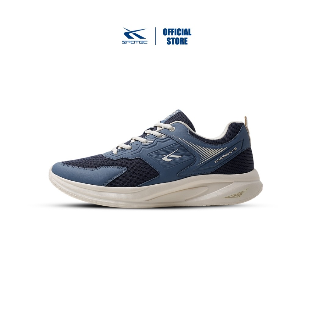 Spotec Sneakers Bishop Sepatu Sneakers Pria Wanita Biru - Putih Tulang