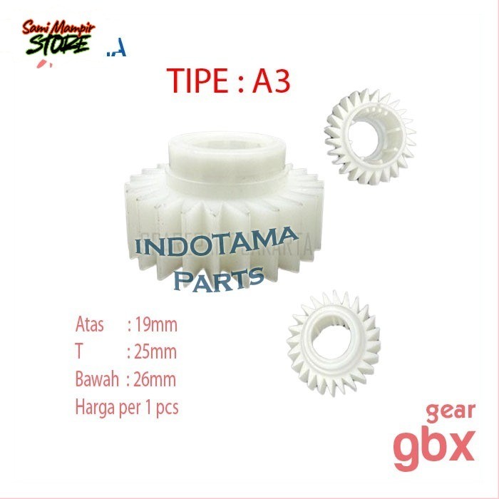 SMStore Gear plastik gearbox 1 tabung mesin cuci tipe A3