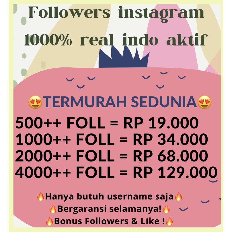 Follower indonesia FOLLOWER REAL AKTIF LAYANAN AKUN FOLLOWER INDO