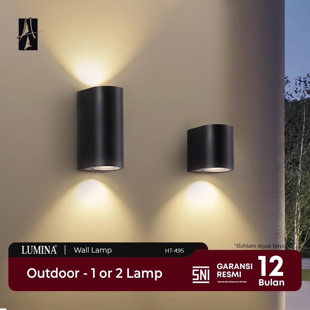 Lumina - Lampu Dinding Minimalis Modern Sorot 2 Arah Fitting Tusuk MR16 Wall Lamp Light Up Down Deko