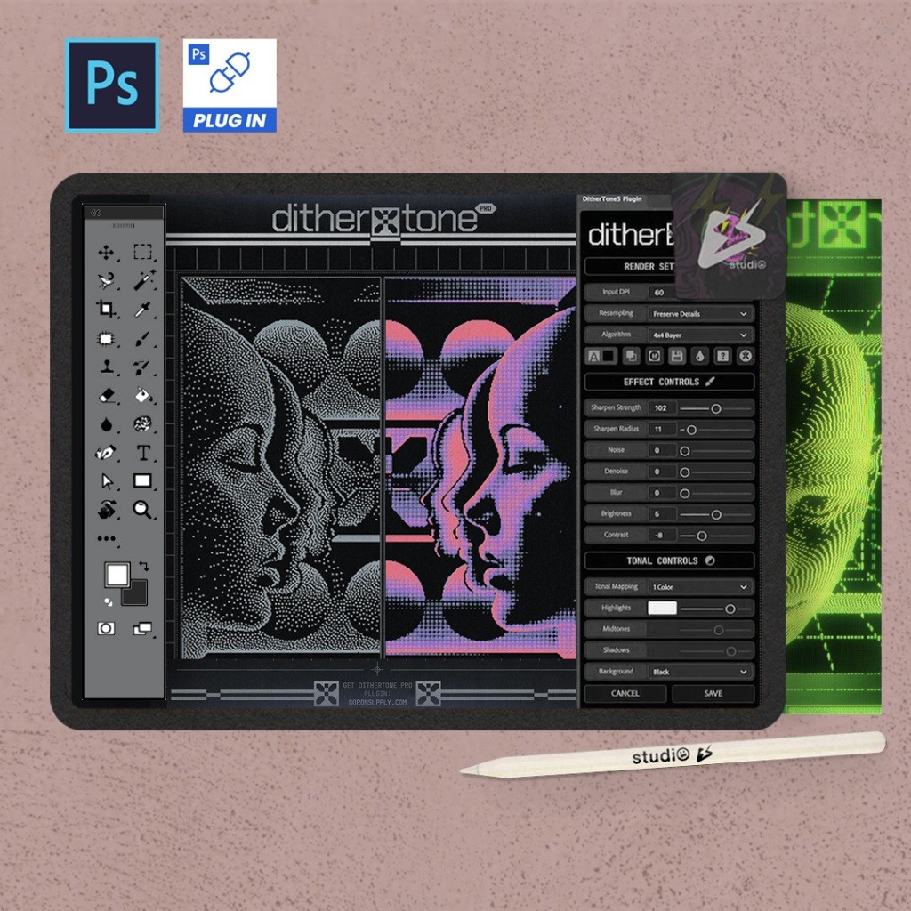 Photoshop Plugin - DitherTone PRO Photoshop Plugin by DORON STUDIOS