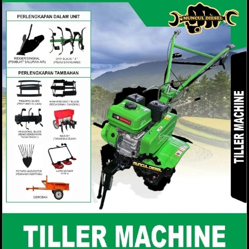 TRAKTOR BAJAK LADANG CULTIVATOR MINI TILLER MACHINE TRAKTOR BAJAK SAWAH