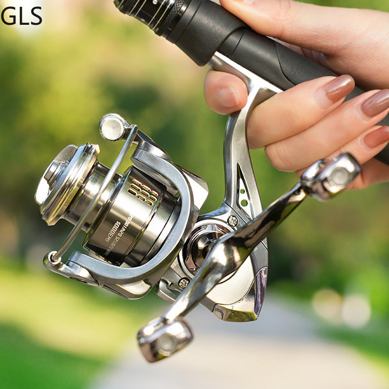 Spinning Reel Double Grip Deep Shallow Spool Carp Fishing Reel Fishing With Balance Rod Metal Fishin
