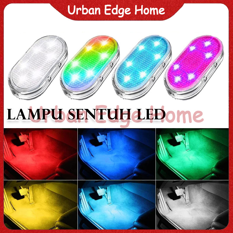 Lampu Sentuh LED Mobil / Lampu Pencahayaan Sekitar Mobil LED USB / Lampu Hias Interior Mobil
