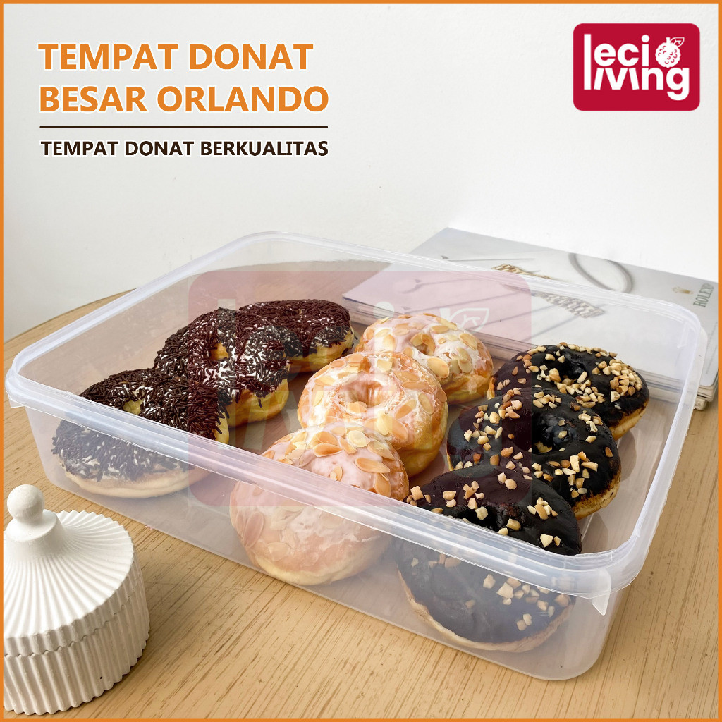 TEMPAT DONAT BESAR - Wadah Makanan Serbaguna 7000ml / Kotak Plastik Rapat