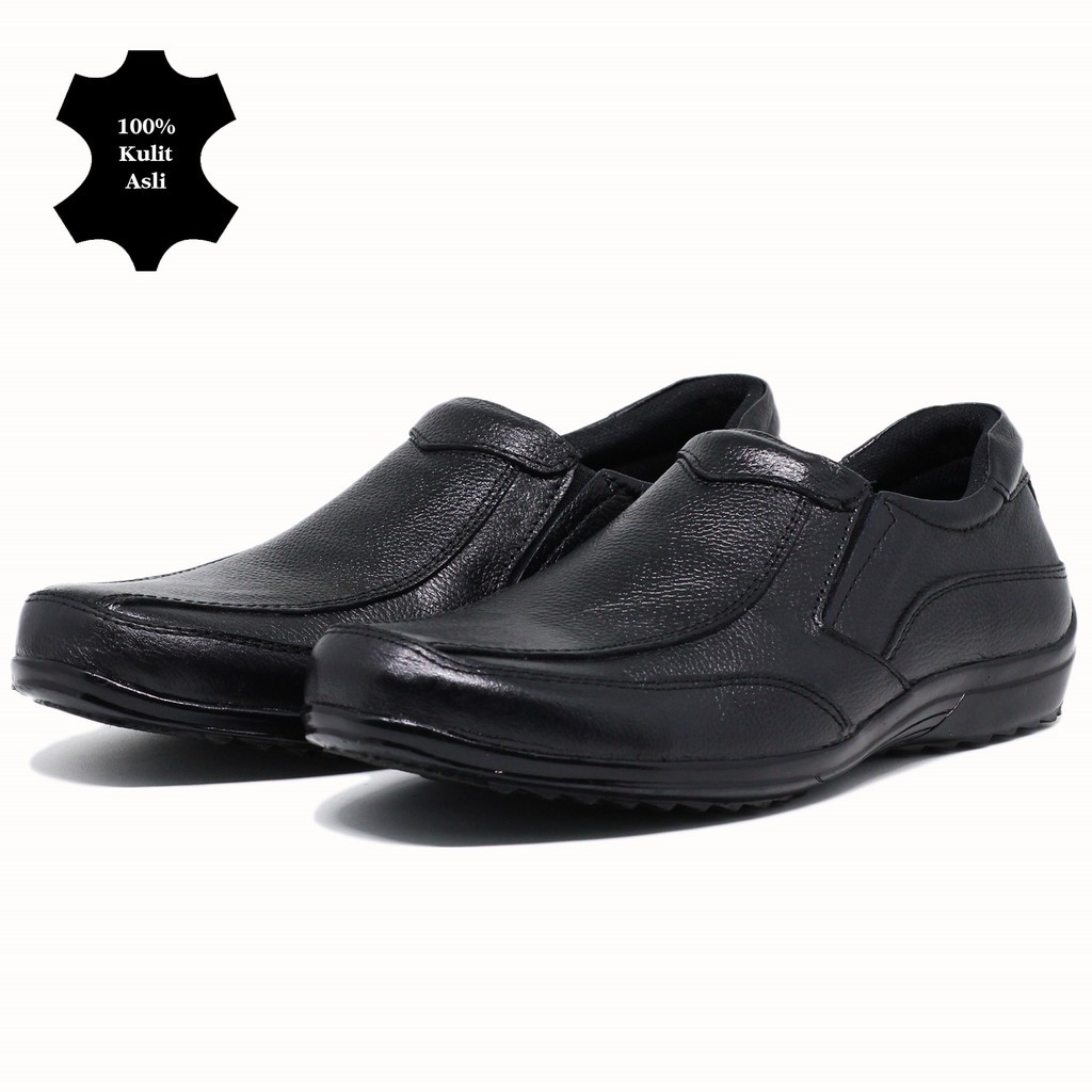 Sepatu Pantofel Pria Sepatu Kulit Sepatu Kerja Pantofel Hitam Pria Handmade Cibaduyut Bandung