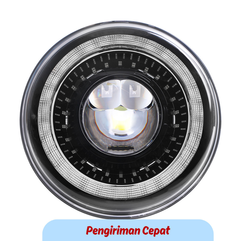 PCP 2022 Upgraded Anti-glare 7 Inch Led Headlight Round,Halo DRL Turn Signal Hi/Lo Sealed Beam For J