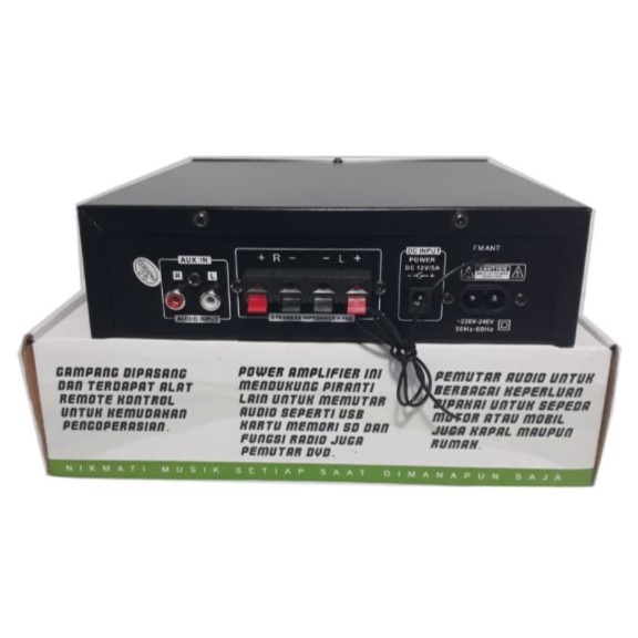 Power Amplifier Wireless Fleco F-232BT Ampli Blueooth AC DC Radio include remote