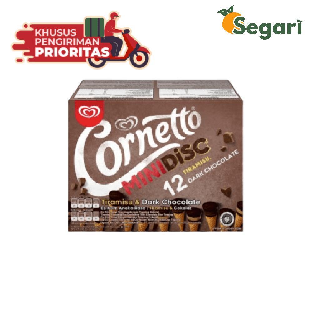 Walls Es Krim Cornetto Mini Disc Choco Tiramisu Glee 12 x 28 ml