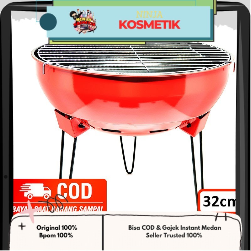 Maspion Alat Panggangan Arang 32cm | Bbq Grill Pan | Bakaran Areng | Perangkat Memanggang | Barbeque