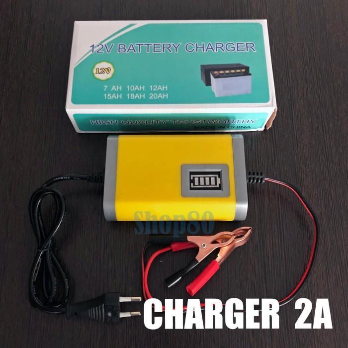 Hondmart Alat Cas Aki 12V 2A / 6A Charger Accu 2 - 6 Ampere Sepeda Motor Mobil Casan Kendaraan Porta