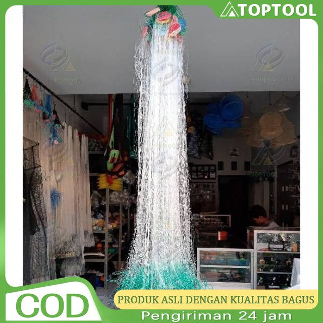 Jaring Ikan Siap Pakai  Tinggi 1m Panjang 20m Jaring Ikan Murah Jaring Ikan Bentang Jaring Kantong J
