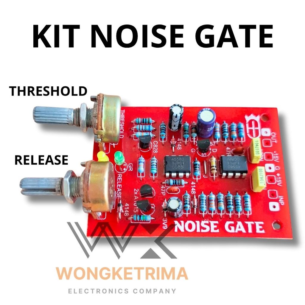 Kit Noise Gate 2 Potensio Threshold dan Release untuk mengurangi noise atau dengung pada rangkaian a